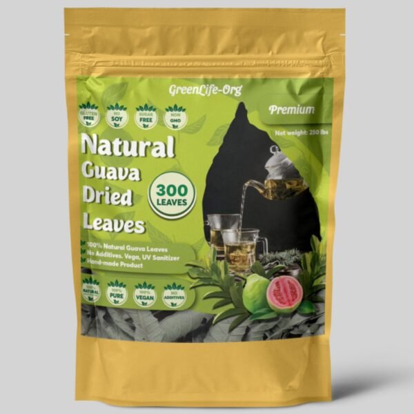 Green Life Guava Tea, The Best for Diet Lose Weight Solutions and Total Health. Featuring 300(150X2) whole dried leaves of Grade A+ excellence UV sanitization