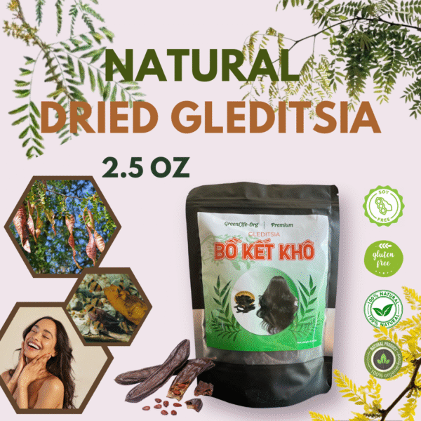 Organic Dried Gleditsia Bo Ket Kho Pods, Herbal Shampoo, Scalp Treatment, Hair Growth