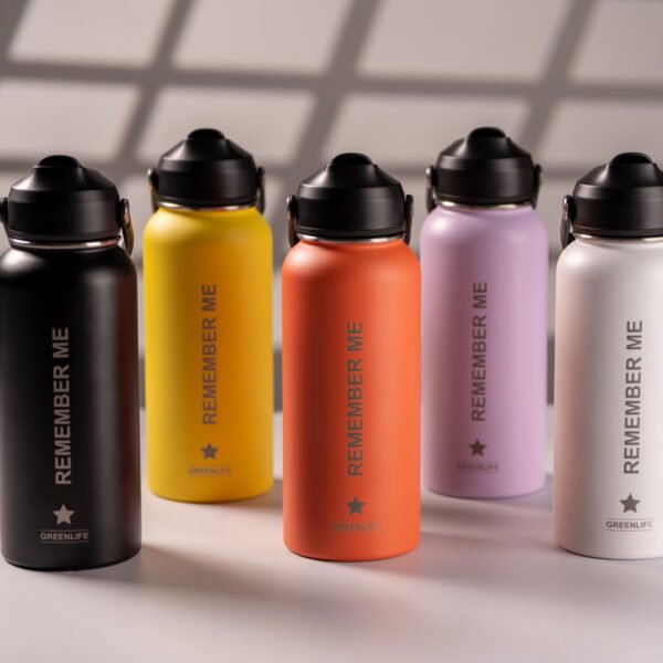 Greenlife Stainless Steel Water Bottle, Tripple Walls Insulated Wide Mouth, Vacuum Insulated, Leakproof Lid, 32 oz