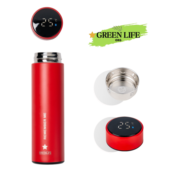 GreenLife Hydro Smart Sports Water Bottle with LED Temp Display, Vacuum Insulated Stainless Steel,Cold 36 Hrs, Hot 24 Hrs, BPA-Free, Leak Proof, for Travel & Outdoor - Image 5