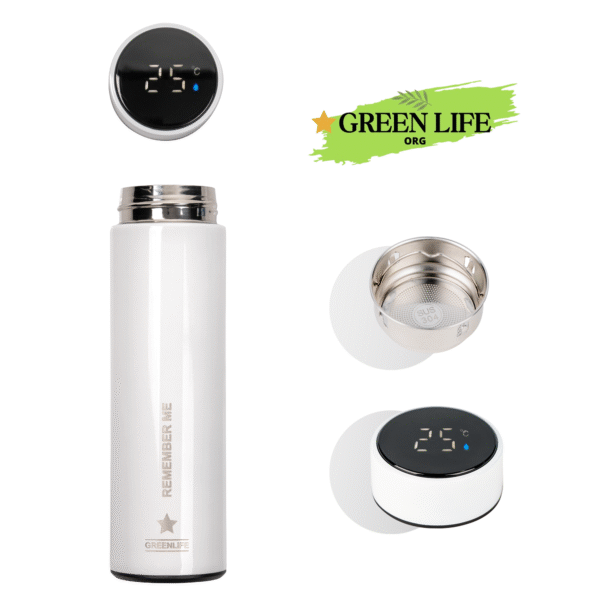 GreenLife Hydro Smart Sports Water Bottle with LED Temp Display, Vacuum Insulated Stainless Steel,Cold 36 Hrs, Hot 24 Hrs, BPA-Free, Leak Proof, for Travel & Outdoor - Image 3