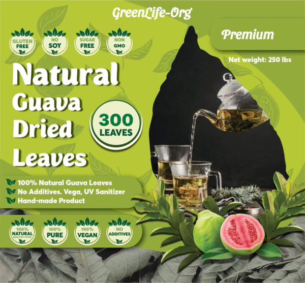 Green Life Guava Tea, The Best for Diet Lose Weight Solutions and Total Health. Featuring 300(150X2) whole dried leaves of Grade A+ excellence UV sanitization - Image 5