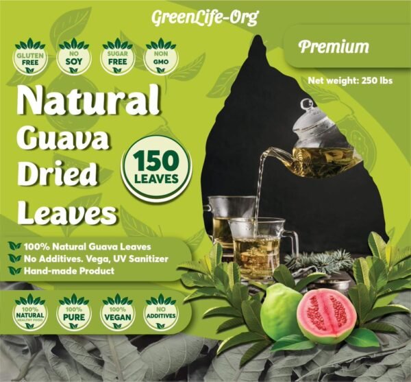 Green Life Guava Tea, The Best for Diet Lose Weight Solutions and Total Health. Featuring 300(150X2) whole dried leaves of Grade A+ excellence UV sanitization - Image 9